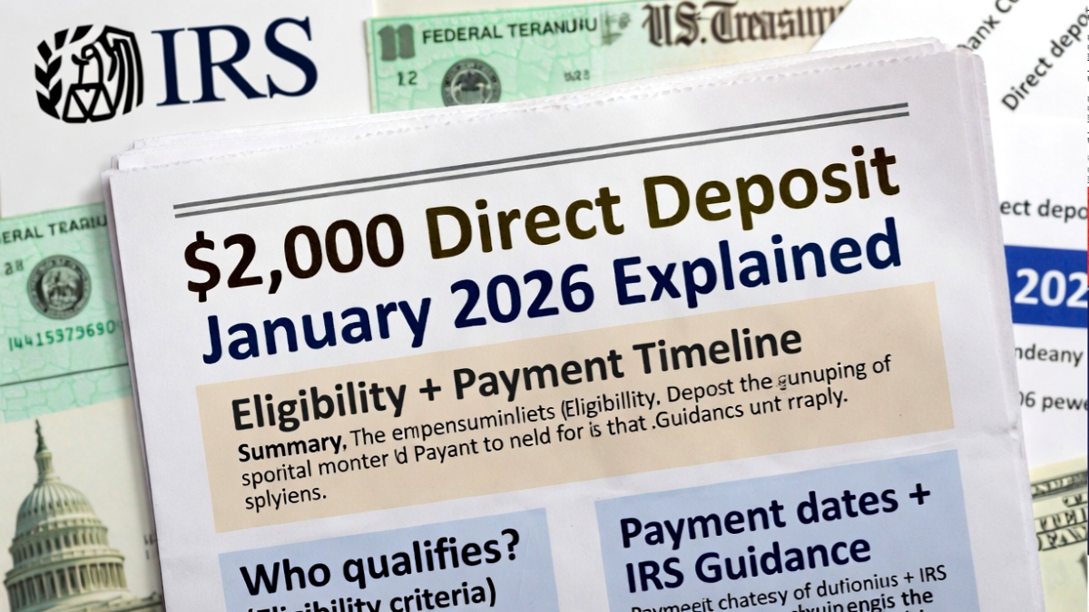 January 2026 $2,000 Direct Deposit Explained